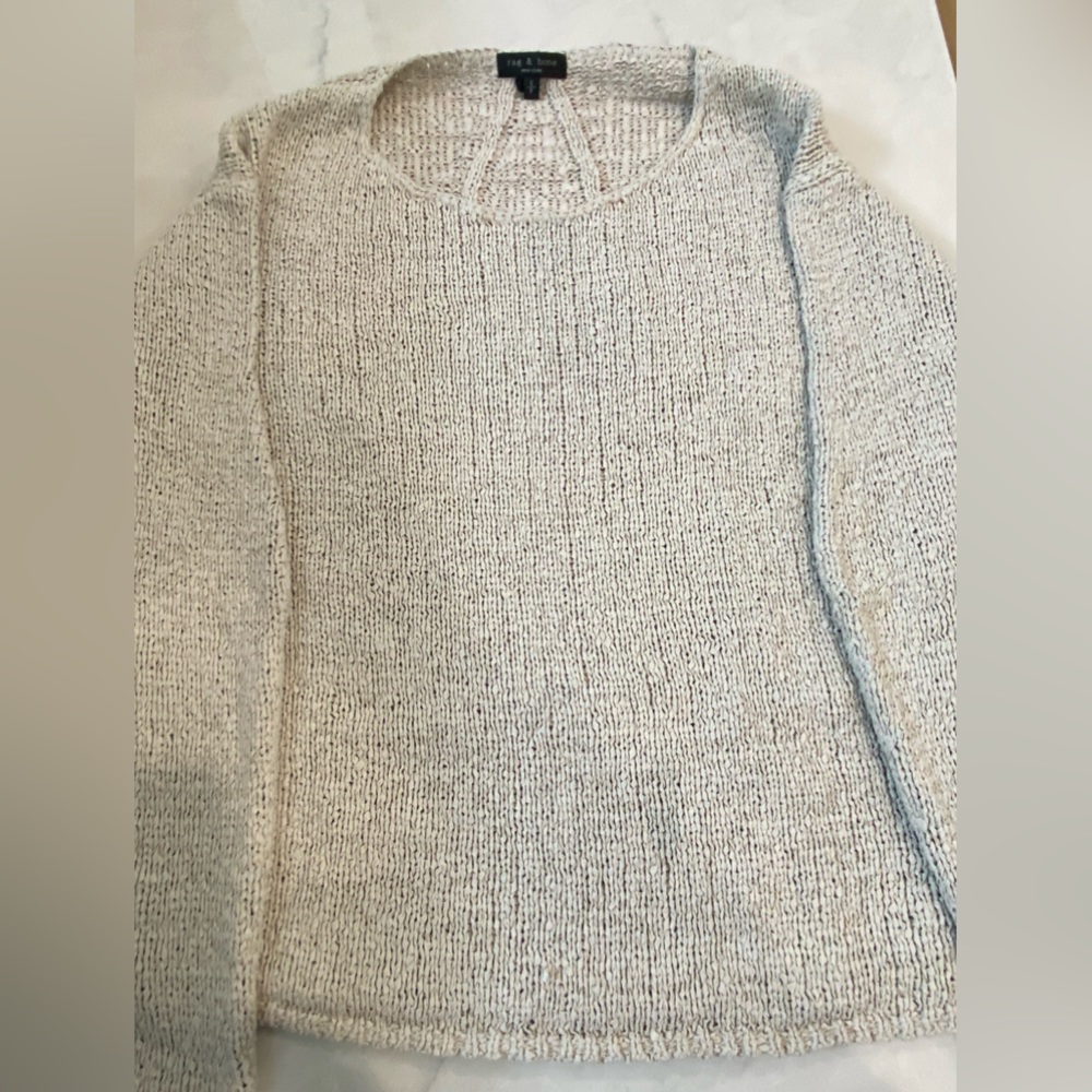 Sz small rag and bone cream sweater. Washed and worn once. Smoke free well kept